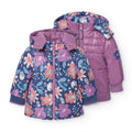 Reversible parka for baby girl
