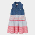 Denim dress combined for girl