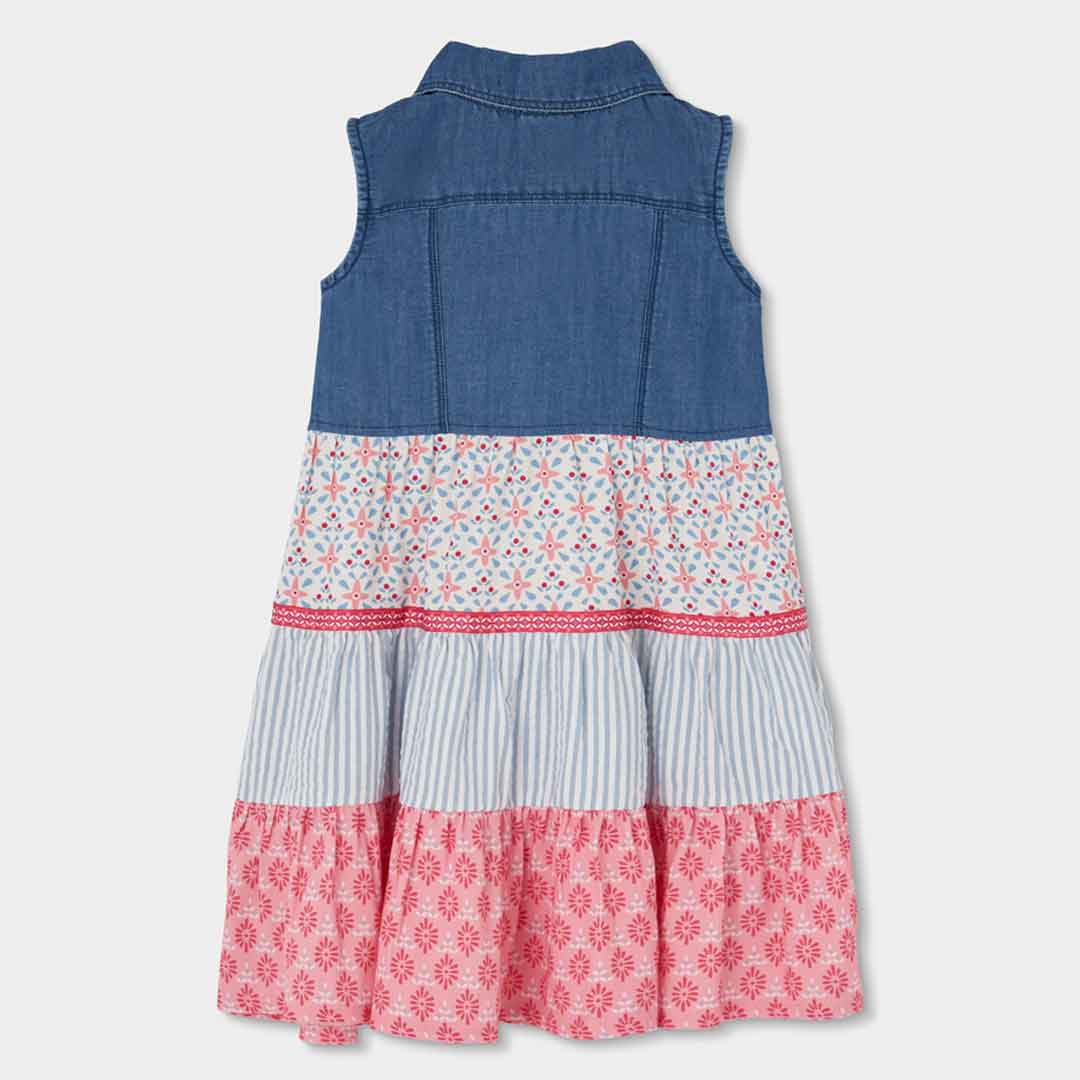 Denim dress combined for girl