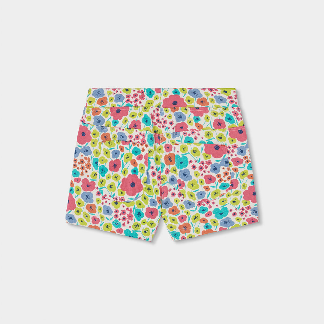 Fleece bermuda shorts floral for girl
