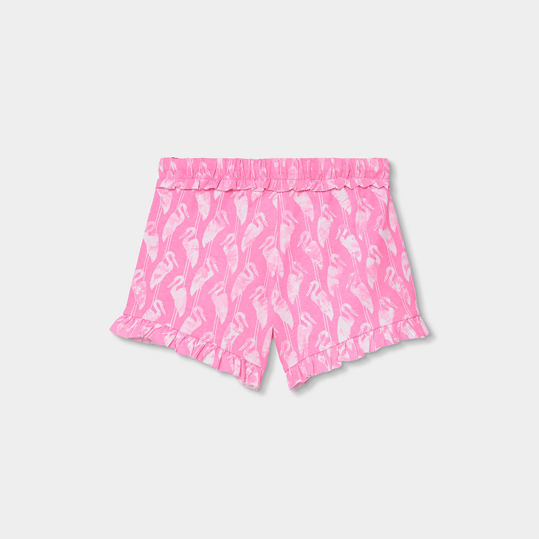 Knit shorts printed for girl