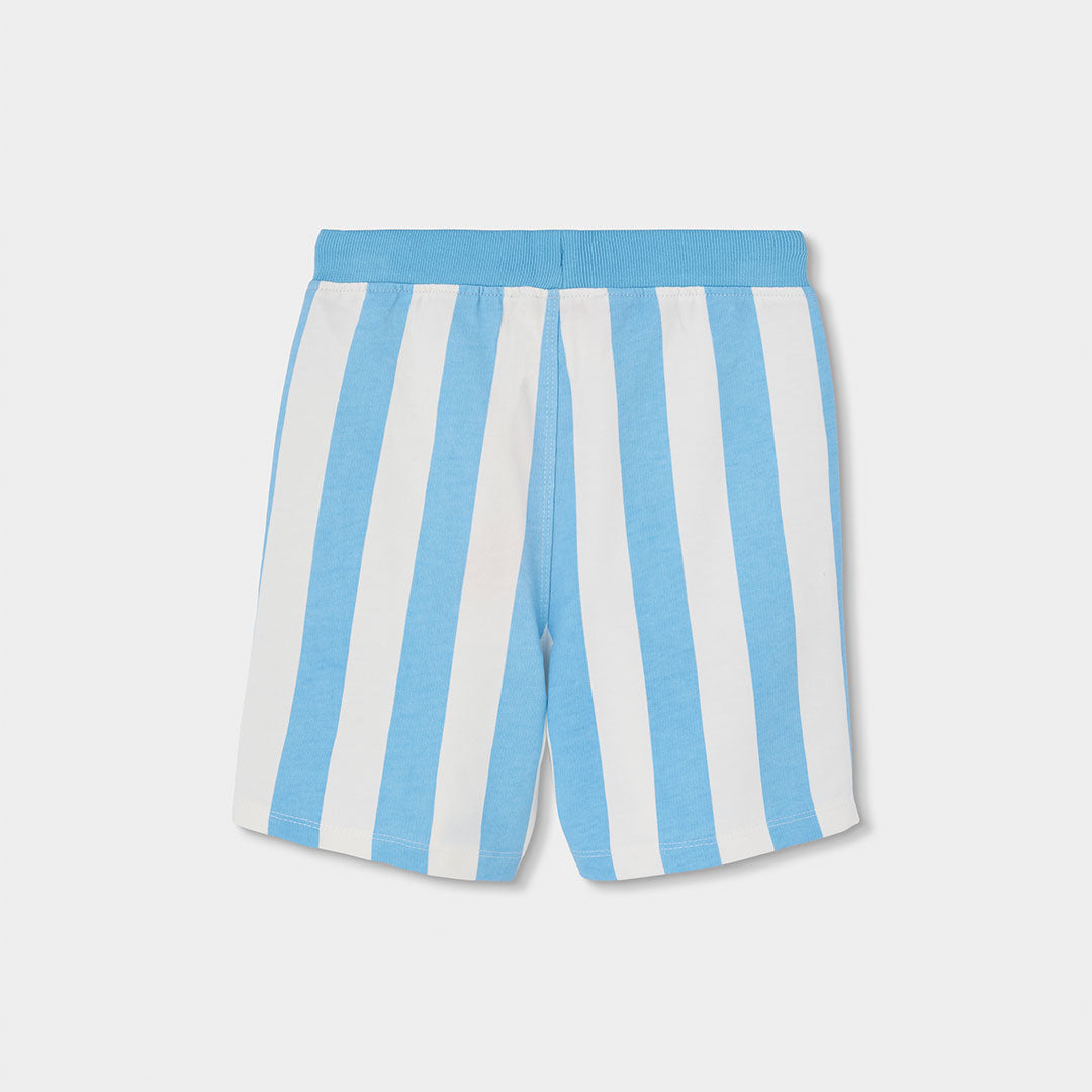 Fleece bermuda shorts striped for boy