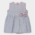 Poplin dress striped for baby