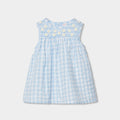 Poplin dress check for baby