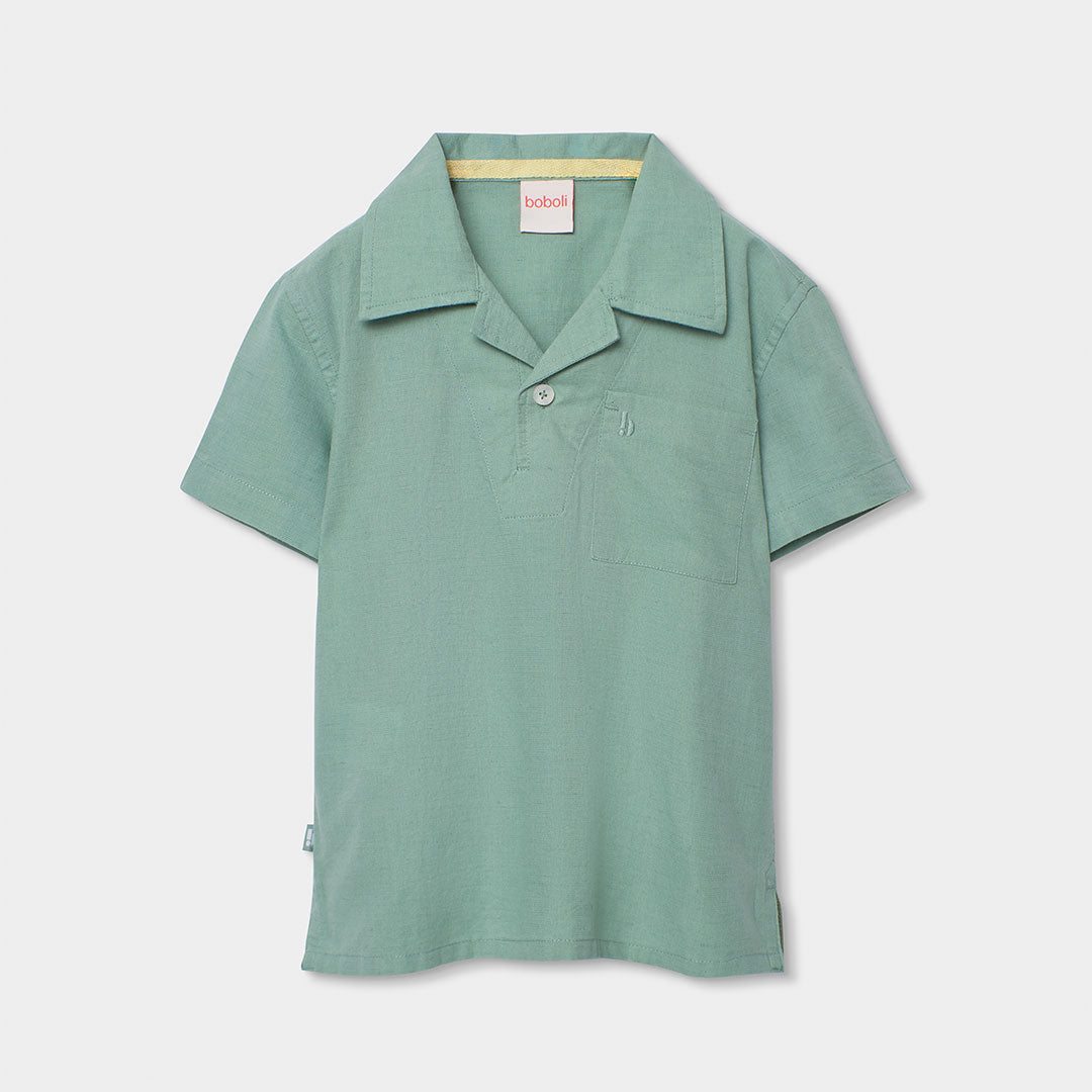 Linen polo for boy